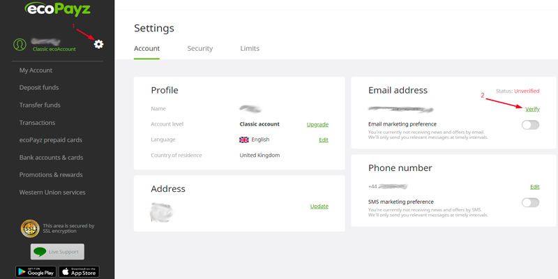 Schritt 3 - &Uuml;berpr&uuml;fen Sie Ihr Konto